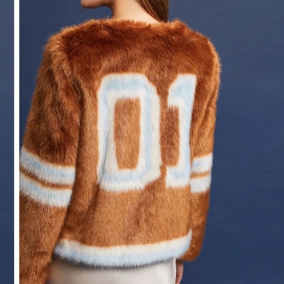 Mother Intarsia Faux Fur Boxy Jacket - Picture 2 of 16